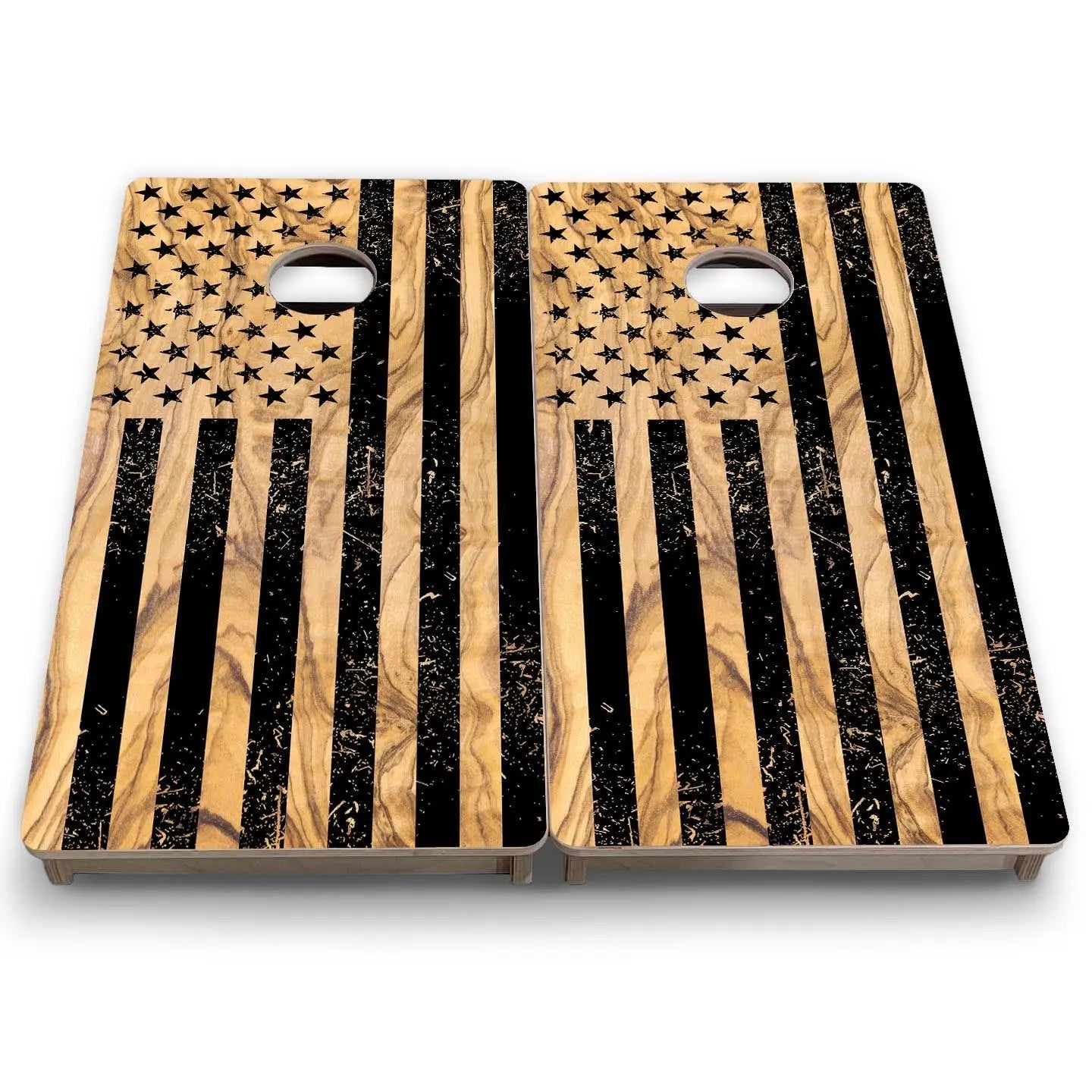 Light Wood Flag - Mini or Vacation Size Cornhole Boards by Cornhole Solutions, custom cornhole board detail photo 7
