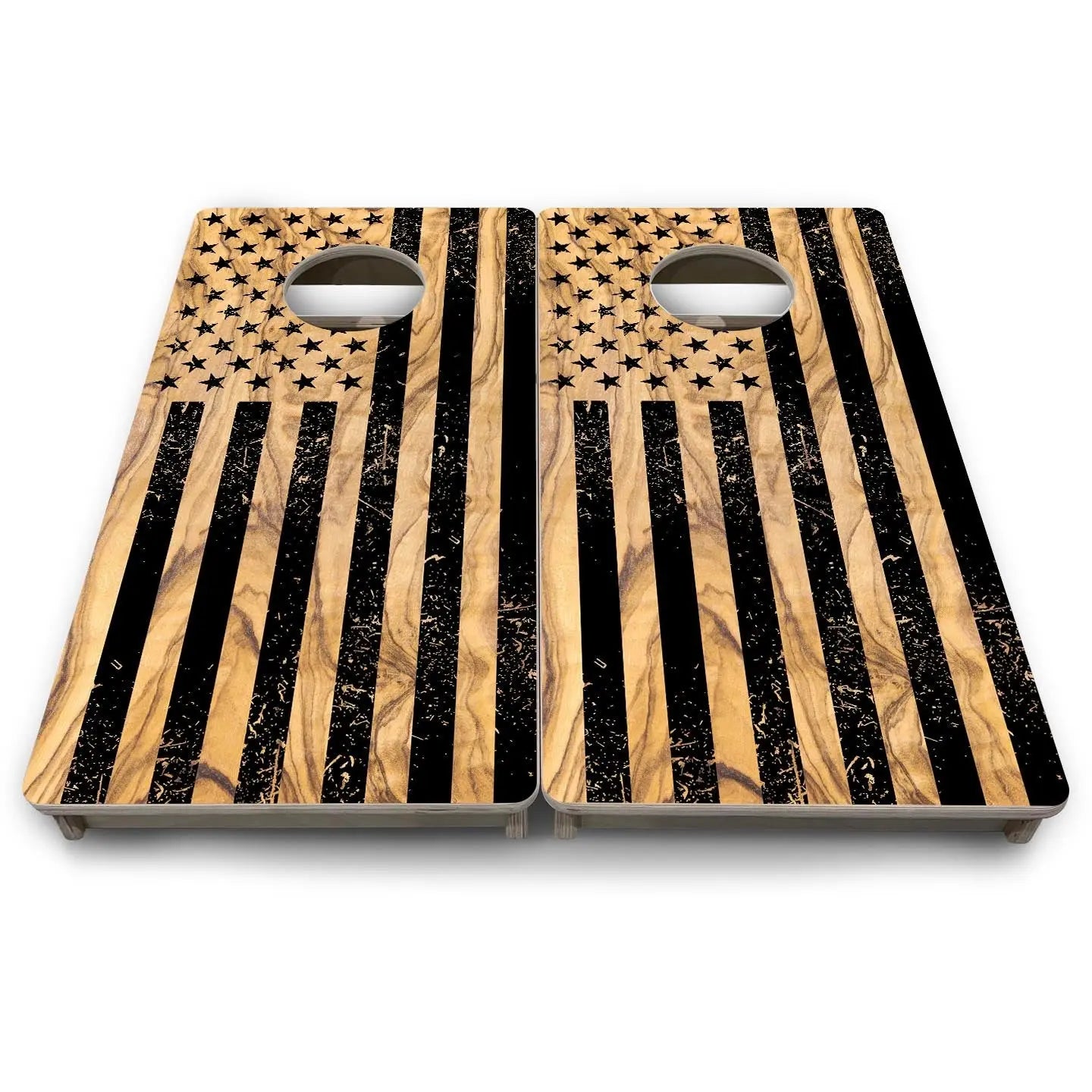 Light Wood Flag - Mini or Vacation Size Cornhole Boards by Cornhole Solutions, custom cornhole board detail photo 9