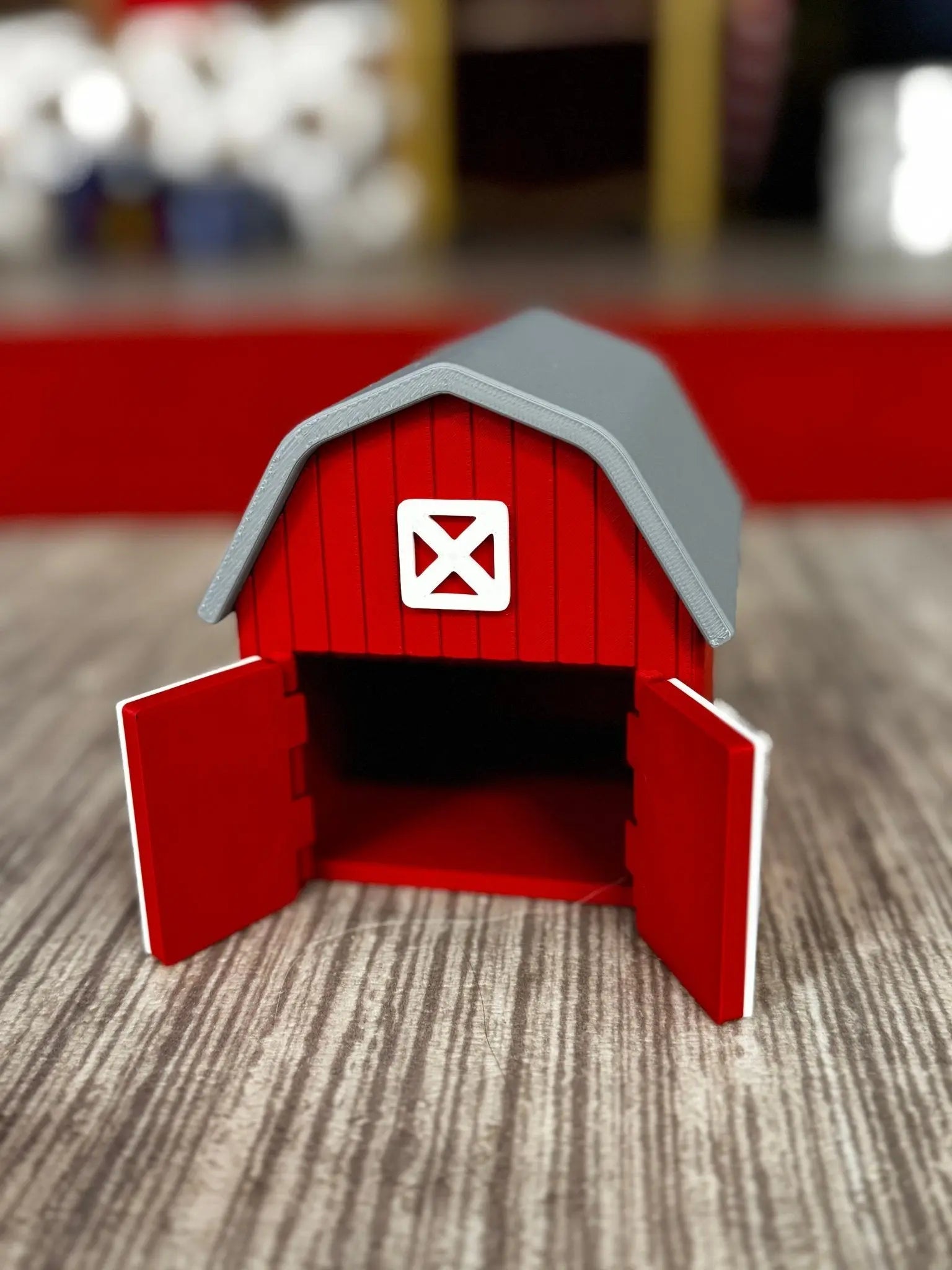 Lil Critter Barn Playhouse | 3D Printed Mini Fidget Display by Mushroom Lady Co, paper gift detail photo 2