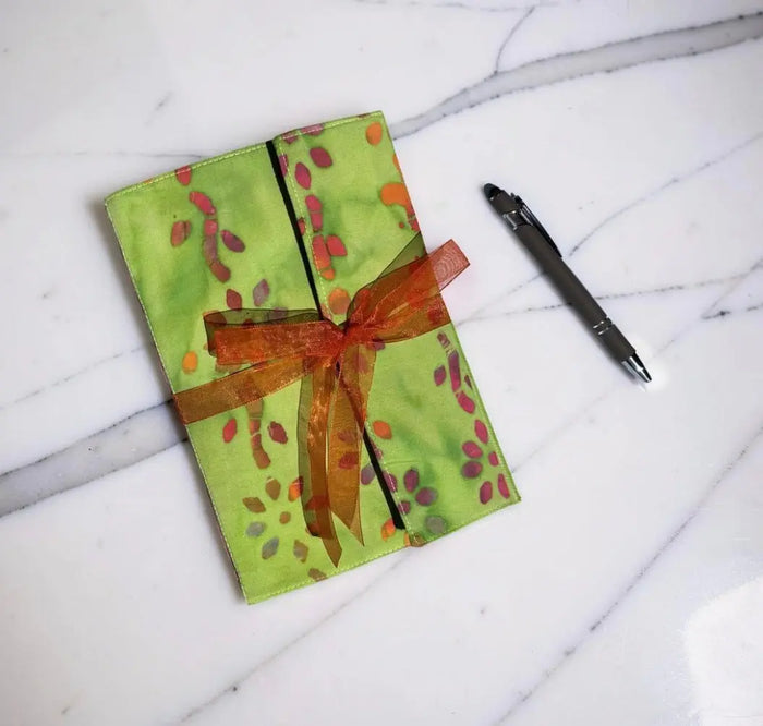 Lime Green and Pink Hand Sewn Journal