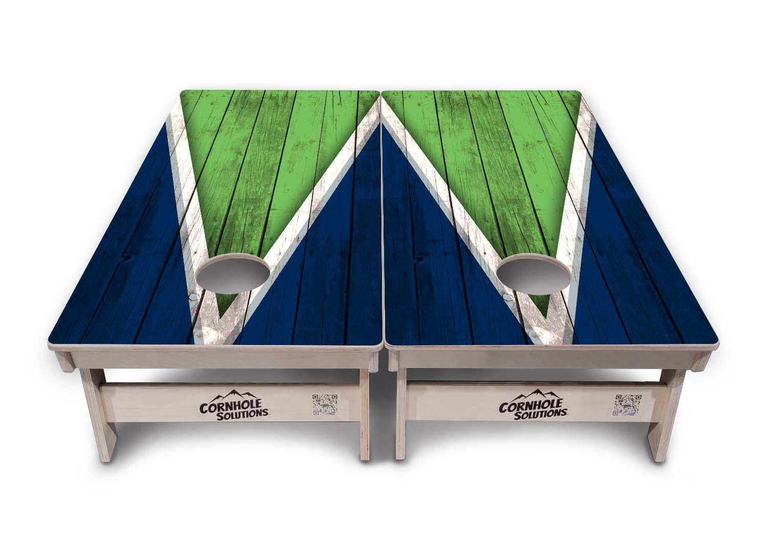 Team Color Triangle Cornhole Boards - Professional Tournament Series