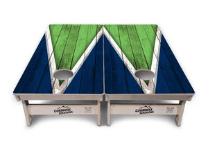 Team Color Triangle Cornhole Boards - Professional Tournament Series