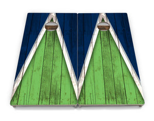 Team Color Triangle Cornhole Boards - Professional Tournament Series