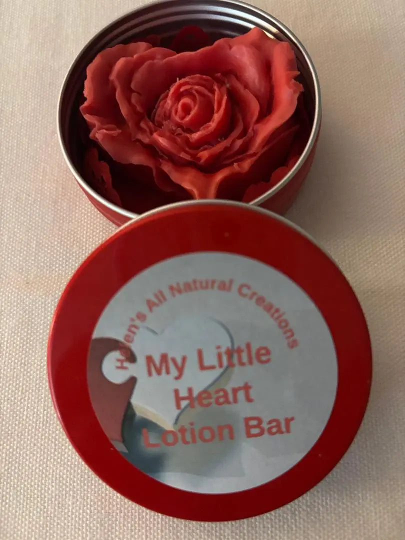 Little Heart Lotion Bar by Helen's All Natural Creations, natural skincare detail photo 2