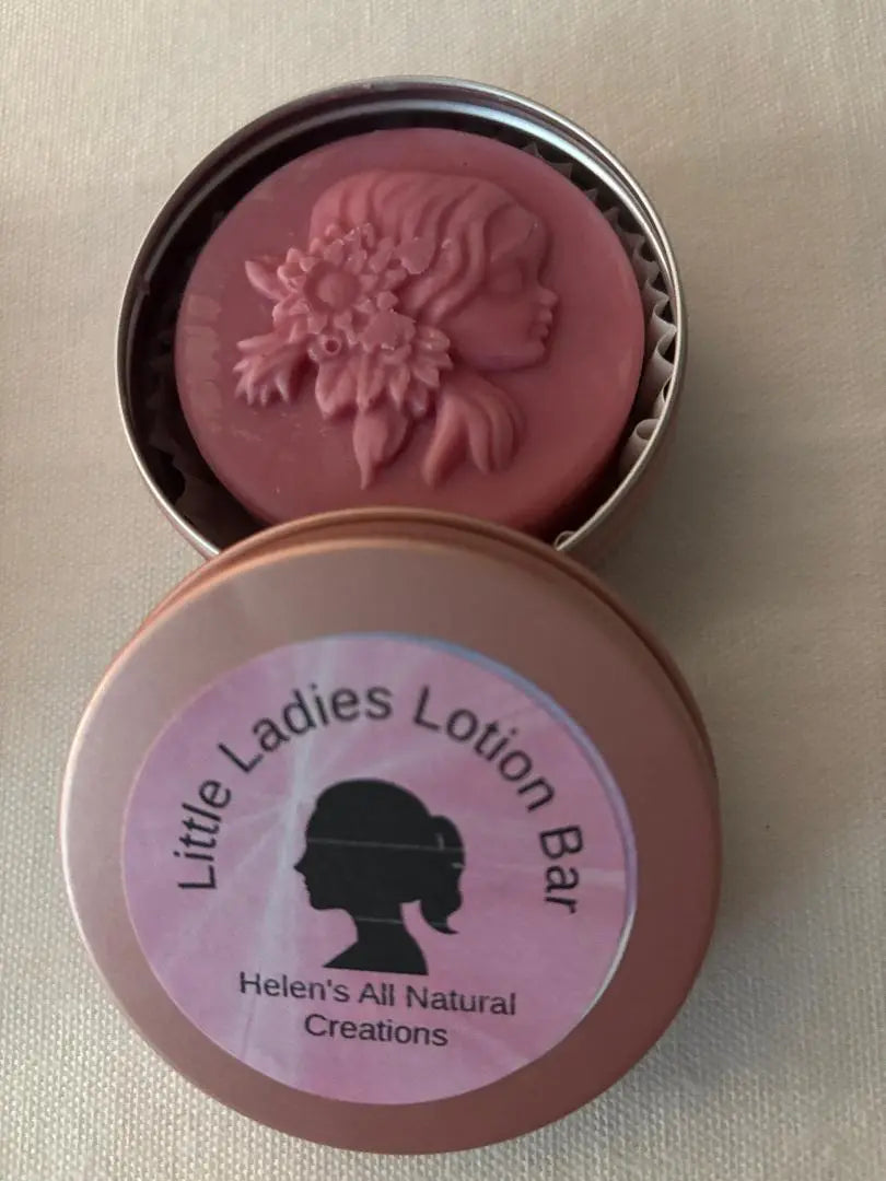 Little Ladies Lotion Bar by Helen's All Natural Creations, natural skincare detail photo 2