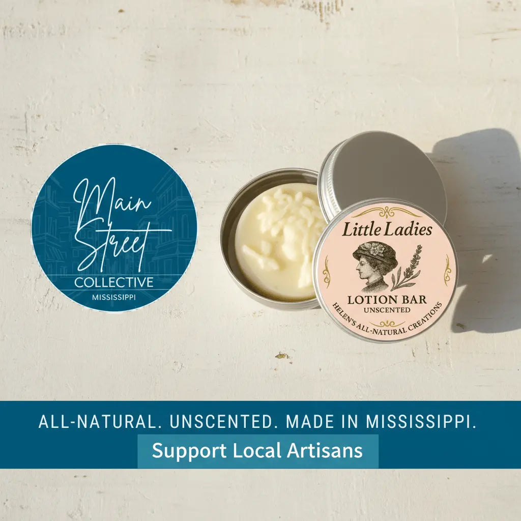 Little Lady Lotion Bar Unscented by Helen's All Natural Creations, scented candle main product photo