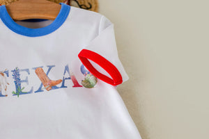 Little Texan Organic Cotton Kids Tshirt by Nola Tawk, Southern lifestyle apparel detail photo 4