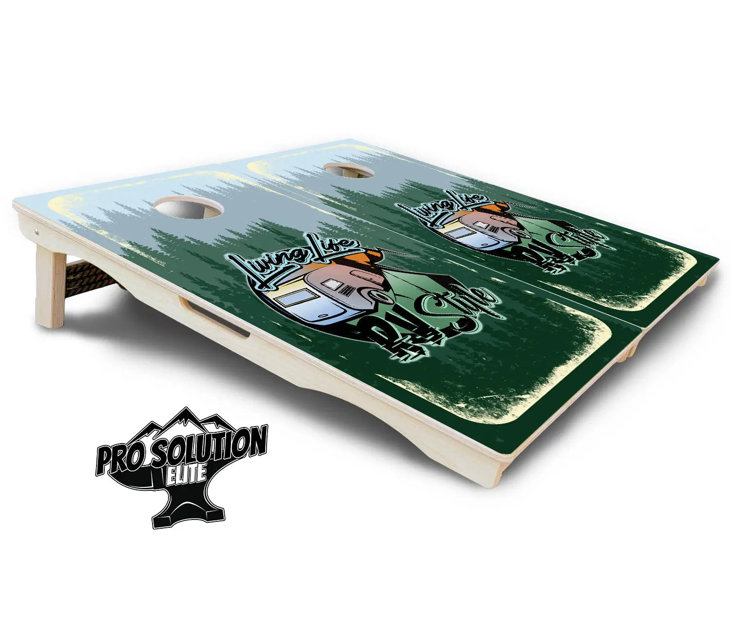 Living Life RV Style Cornhole Boards - Pro Solution Elite Series by Cornhole Solutions, custom cornhole board detail photo 5