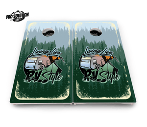 Living Life RV Style Cornhole Boards - Pro Solution Lite Series