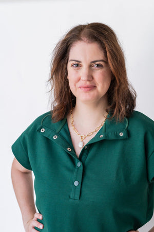 The Dylan Freshwater Pearl Paperclip Necklace detail view by London Crafted