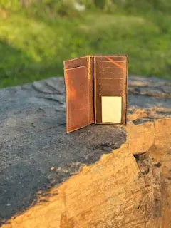 Long Wallet by Kw Leatherworks, handmade leather goods detail photo 7