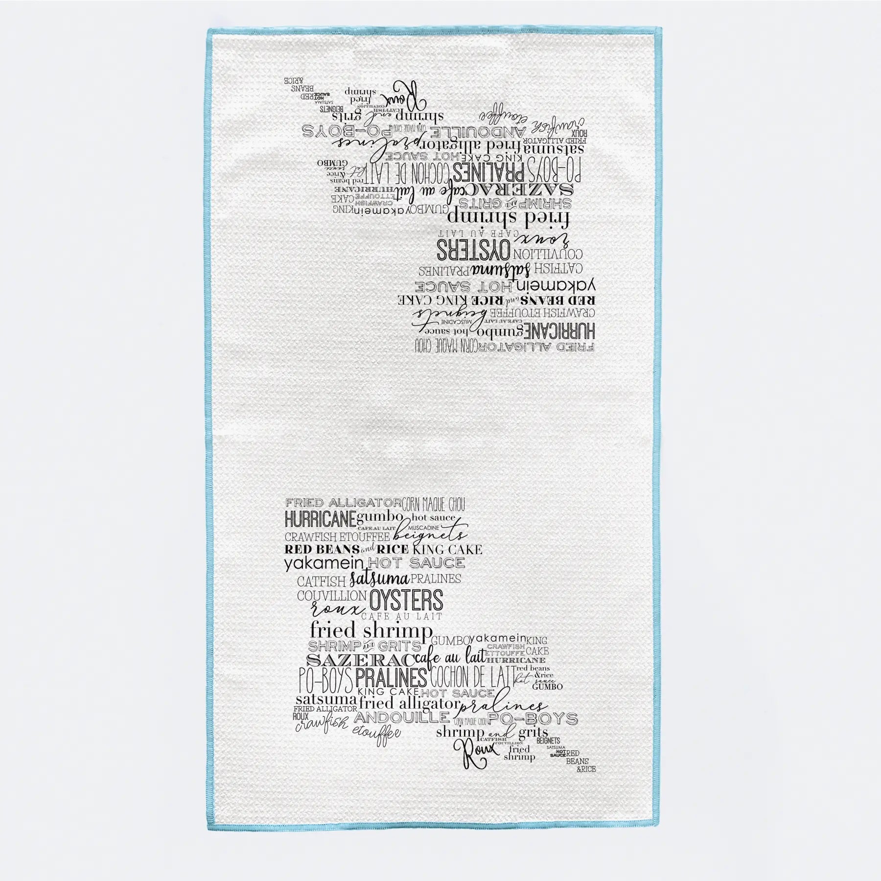 Louisiana Foodie Kitchen Towel by Nola Tawk, tea towel detail photo 2