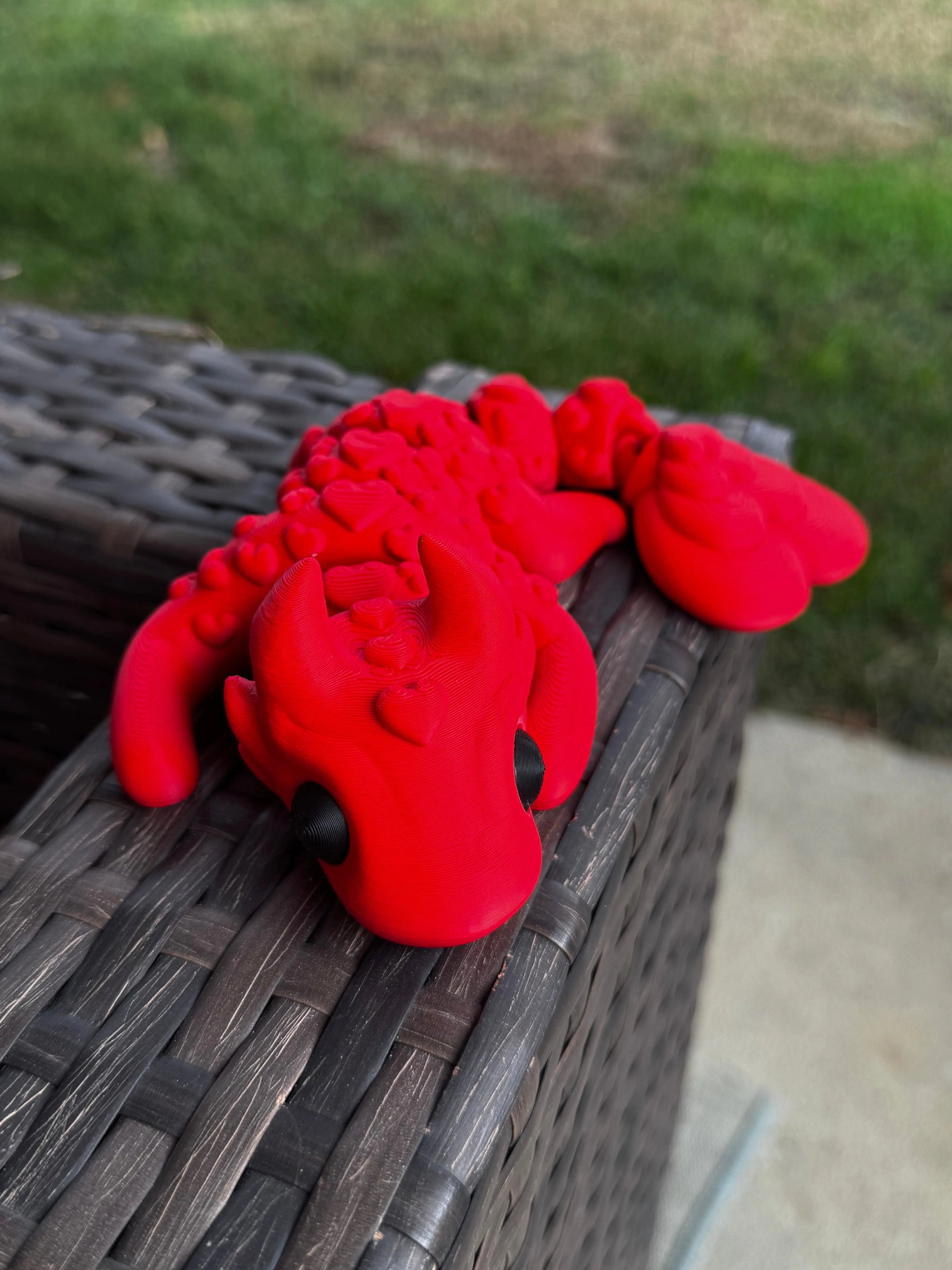 Love Dragon 3D Printed Fidget Toy | Valentine Fantasy Sensory Toy by Mushroom Lady Co, paper gift main product photo