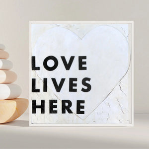 Love Lives Here Art Prints by Dennehey Design Co., paper gift main product photo