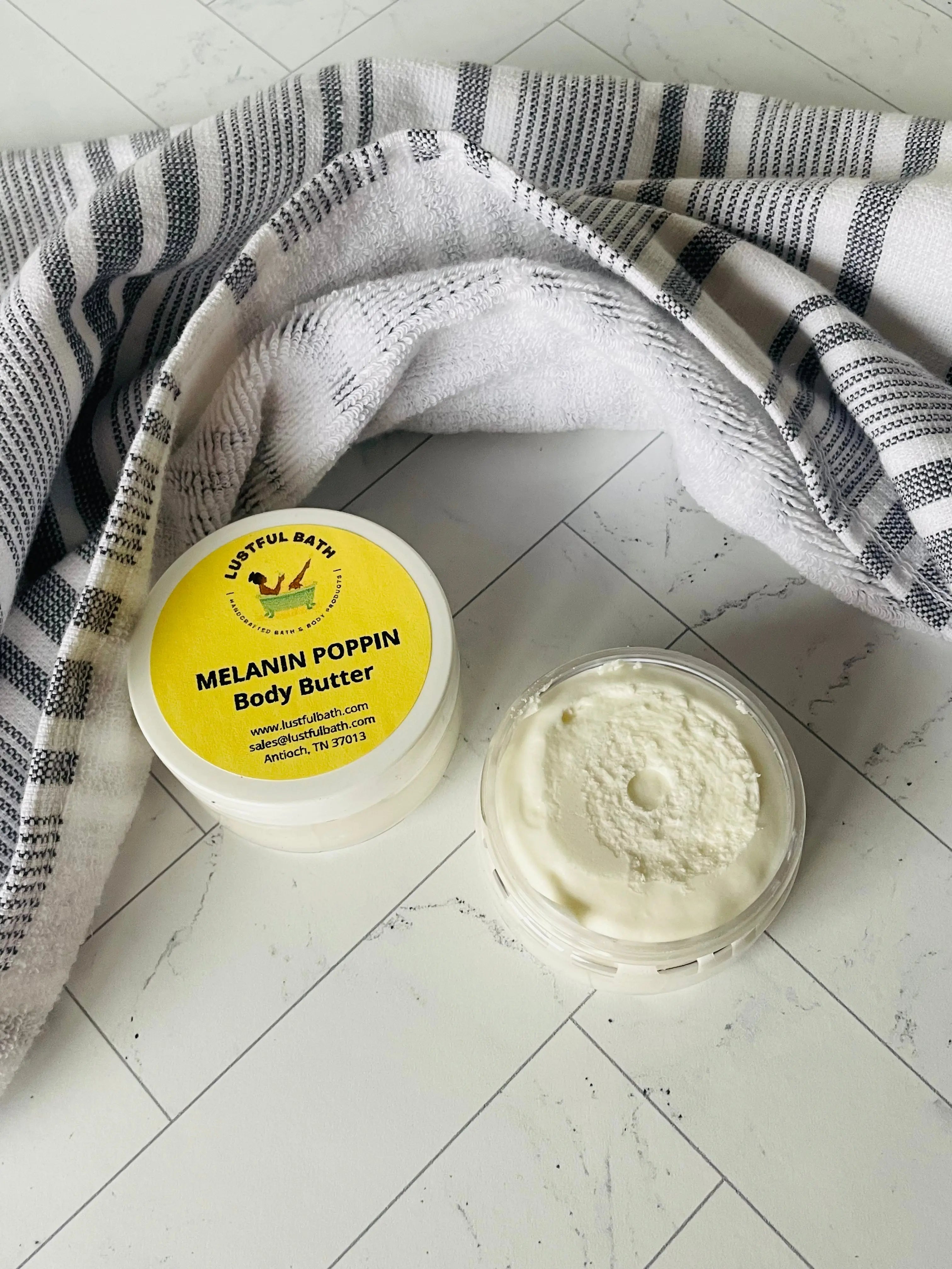 Melanin Popping Body Butter by Lustful Bath, LLC, natural skincare detail photo 2