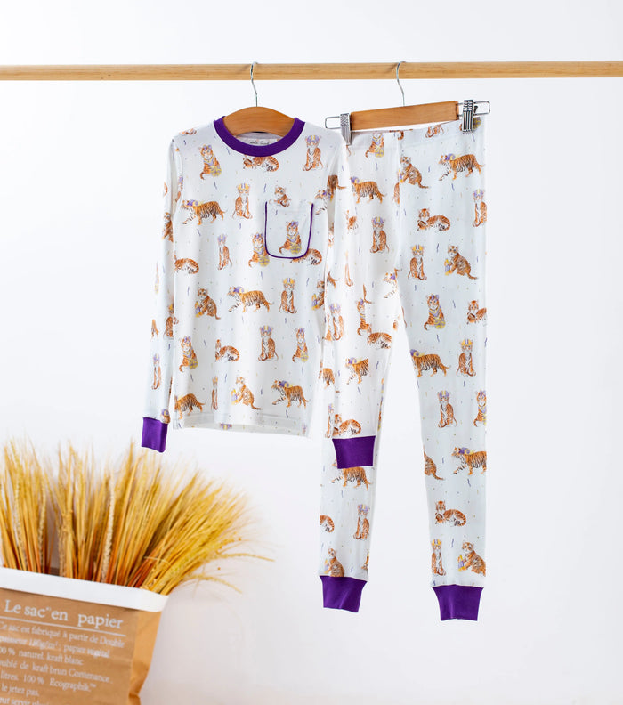 MVC: Purple Tigers Organic Cotton Pajama Set