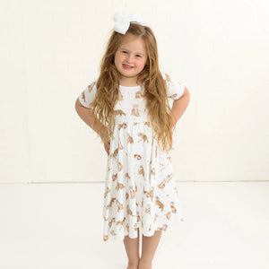 MVC: Louisiana Tigers Organic Cotton Twirl Dress by Nola Tawk, Southern lifestyle apparel detail photo 4