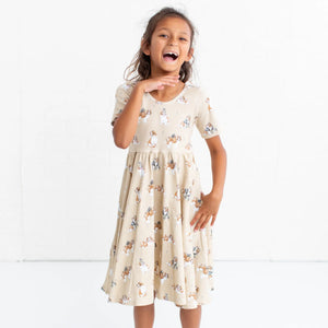 MVP: Louisiana Saints Organic Cotton Twirl Dress by Nola Tawk, Southern lifestyle apparel main product photo