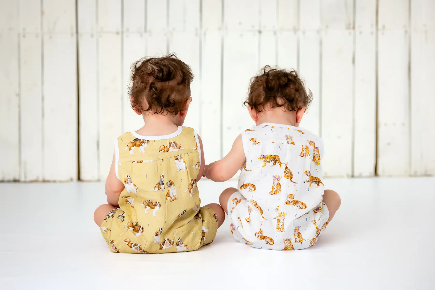 MVP: Louisiana Saints Organic Muslin Shortalls by Nola Tawk, children's boutique clothing detail photo 3