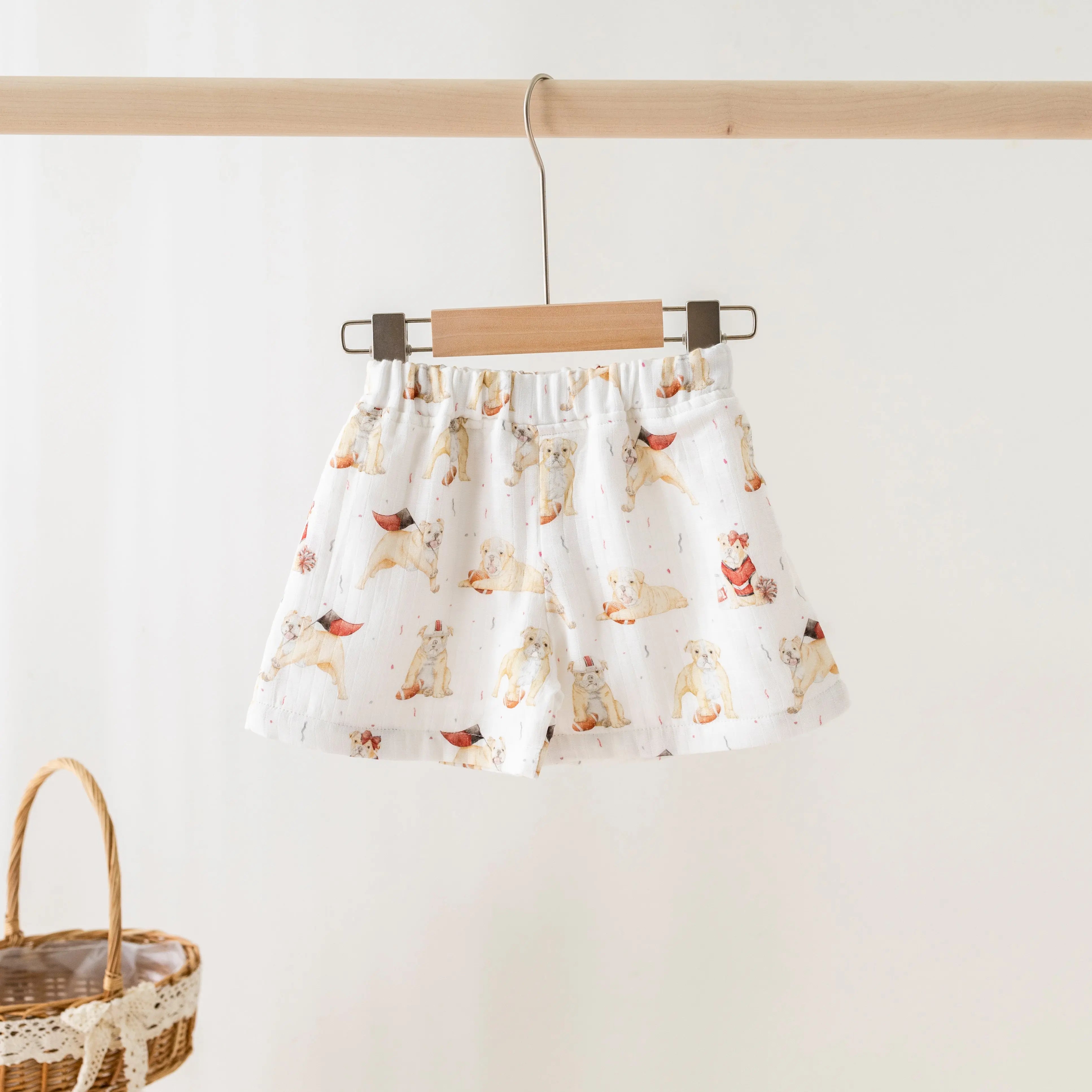 MVP: Mississippi Bulldogs Organic Muslin Shorts by Nola Tawk, children's boutique clothing main product photo