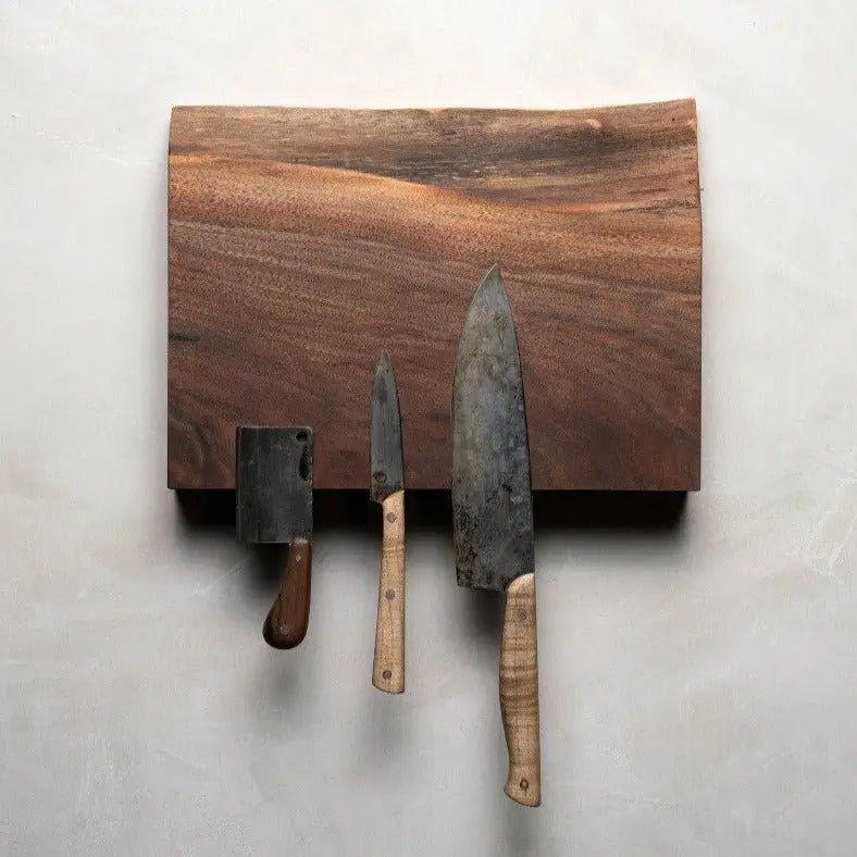 Magnetic Wooden Knife Holder by Alabama Sawyer, wooden knife holder main product photo