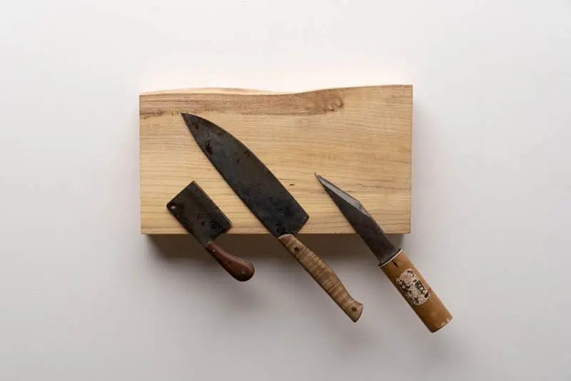 Magnetic Wooden Knife Holder by Alabama Sawyer, wooden knife holder detail photo 4