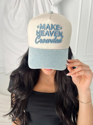 Make Heaven Crowded - Vintage Trucker Hat by KenzKustomz, Southern lifestyle apparel detail photo 6