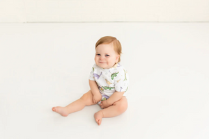 Mardi Gras-Saurus Organic Cotton Mardi Gras Onesie by Nola Tawk, Southern lifestyle apparel detail photo 2