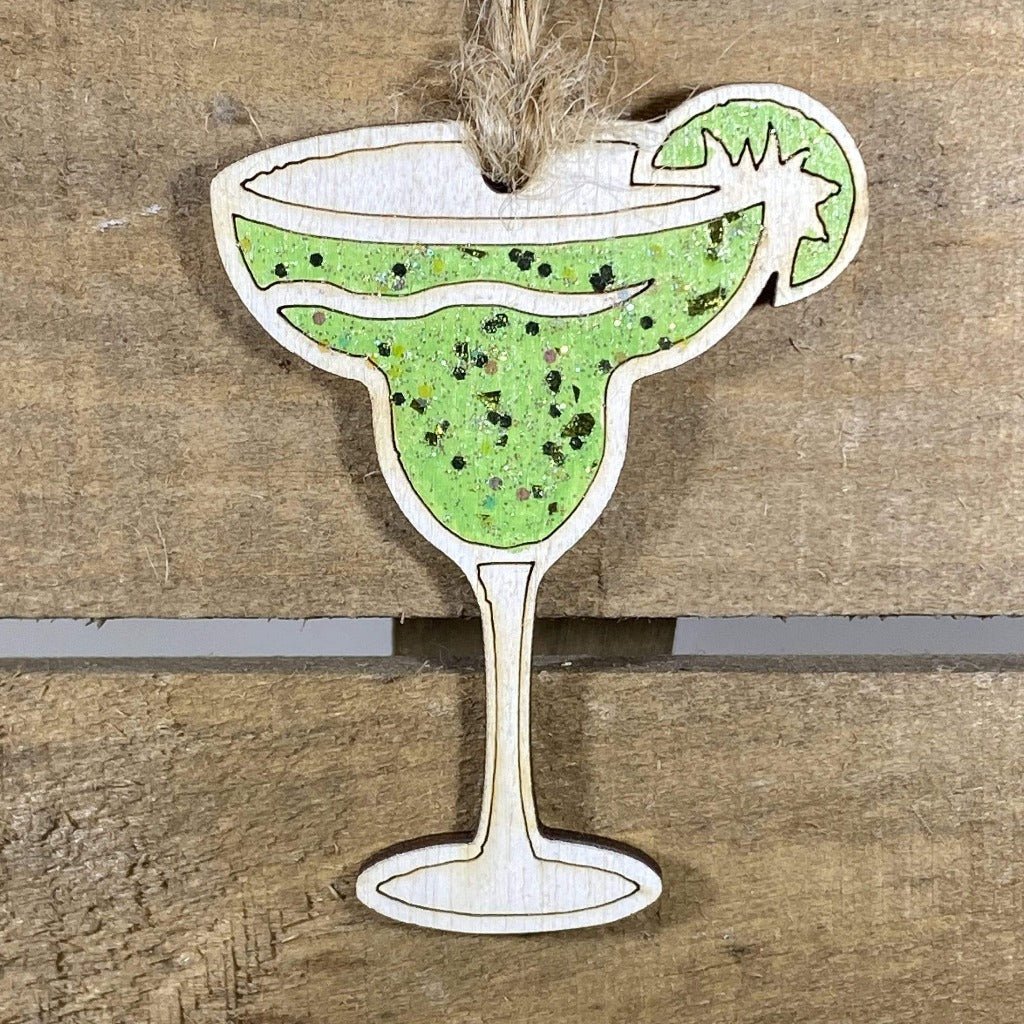 Margarita Wooden Christmas Ornament | Tropical Holiday Decor by Cate's Concepts, LLC, Southern home decor main product photo