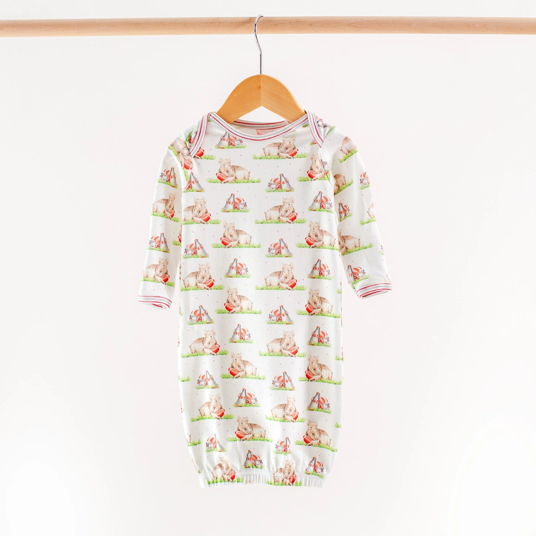 Mascot Mania in Arkansas Organic Cotton Kids Pajamas by Nola Tawk, Southern food gift detail photo 3