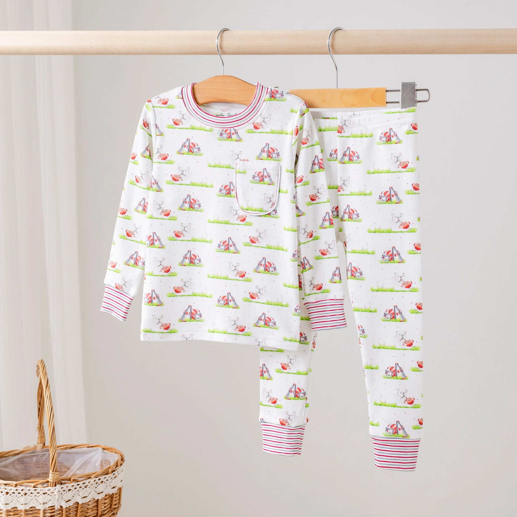 Mascot Mania in Georgia Organic Cotton Kids Pajamas by Nola Tawk, Southern food gift main product photo