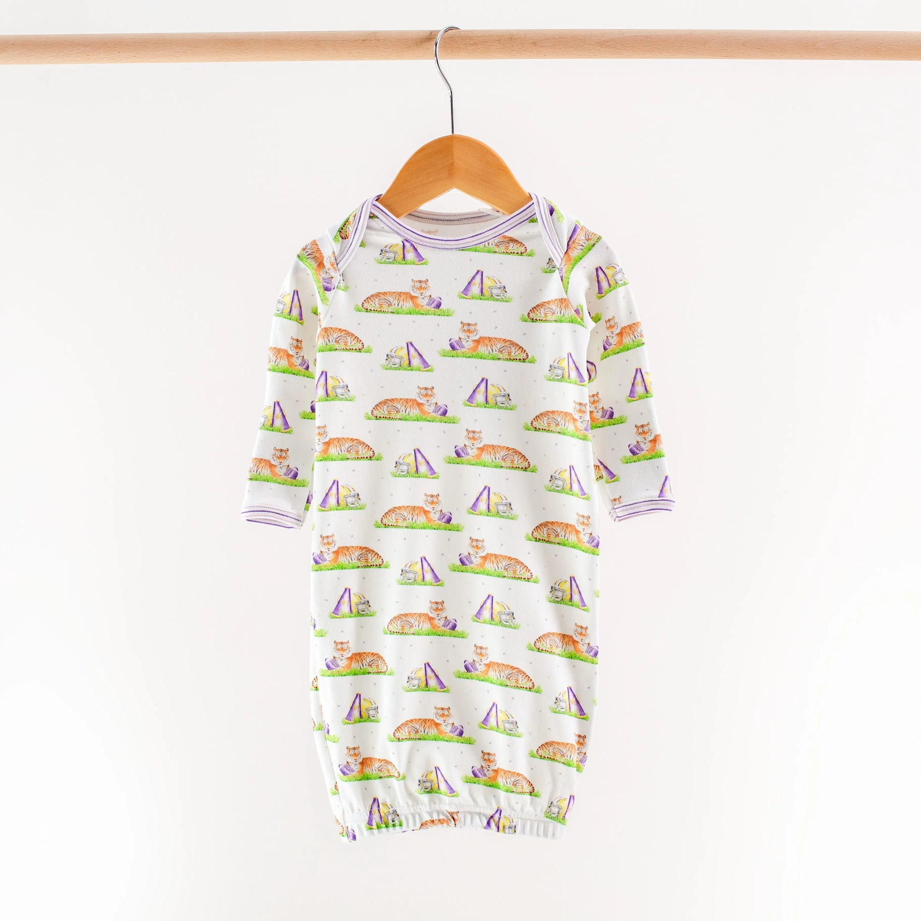 Mascot Mania in Louisiana Organic Cotton Kids Pajamas by Nola Tawk, Southern food gift detail photo 3