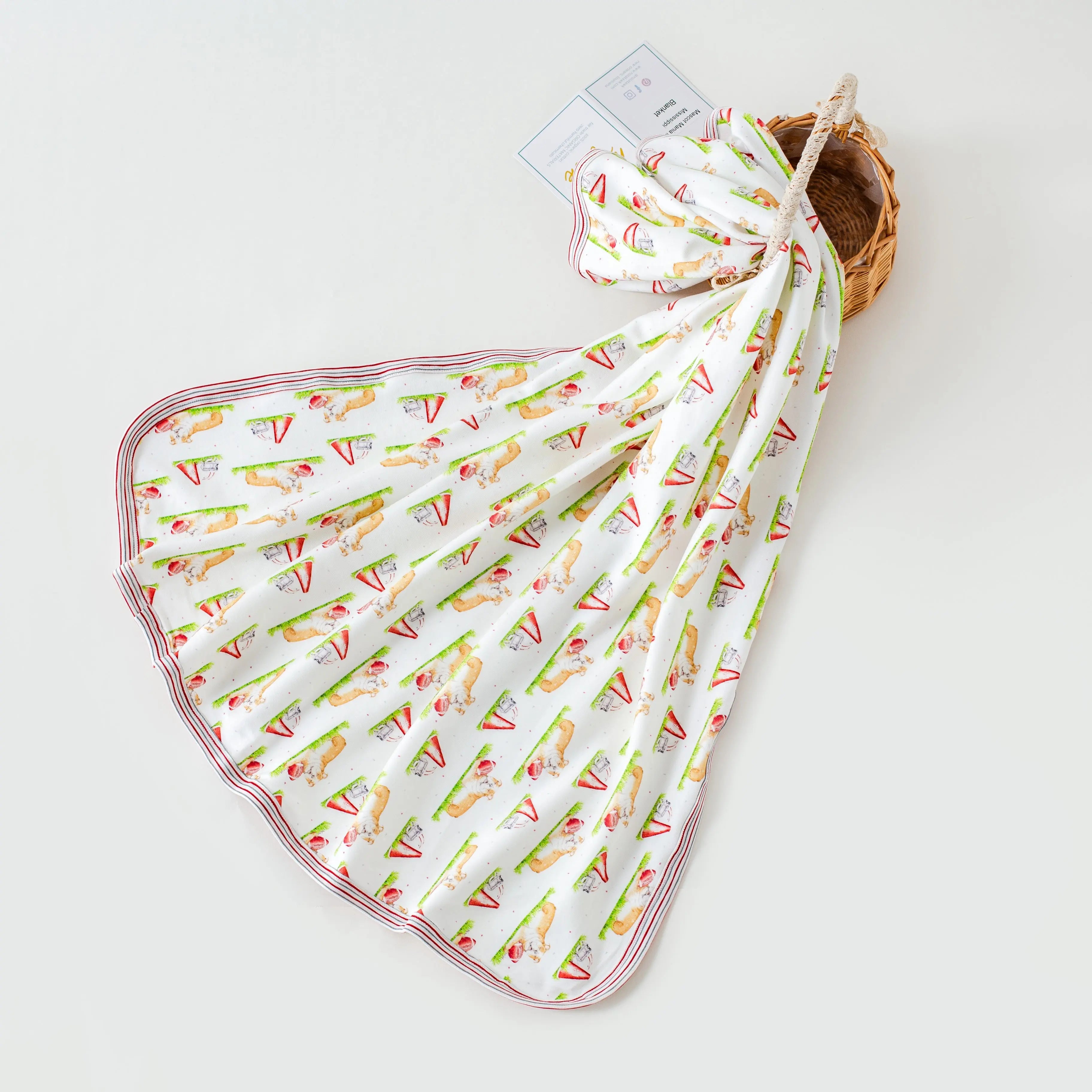 Mascot Mania in Mississippi Cotton Baby Blanket by Nola Tawk, children's boutique clothing main product photo