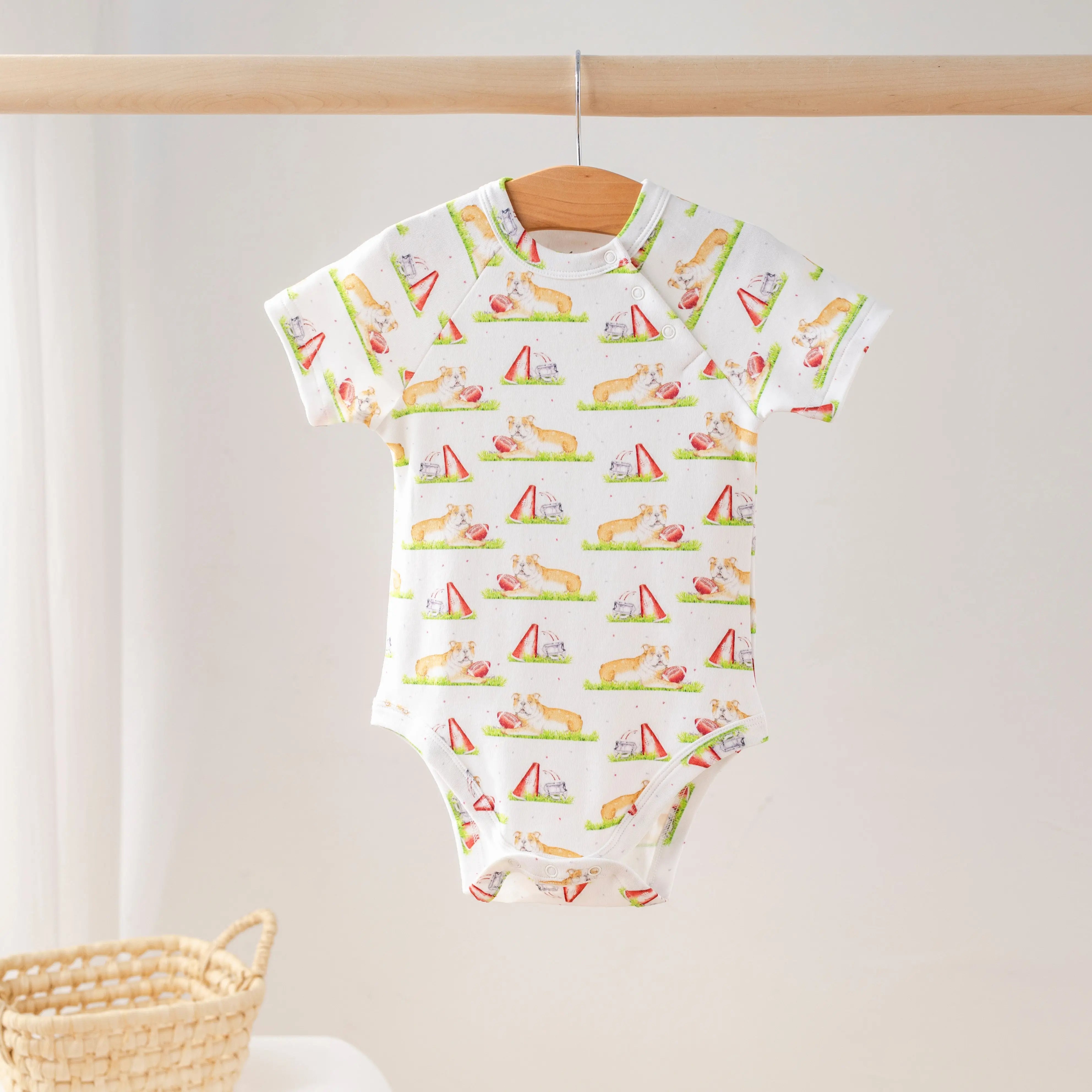 Mascot Mania in Mississippi Organic Cotton Onesie by Nola Tawk, Southern lifestyle apparel main product photo