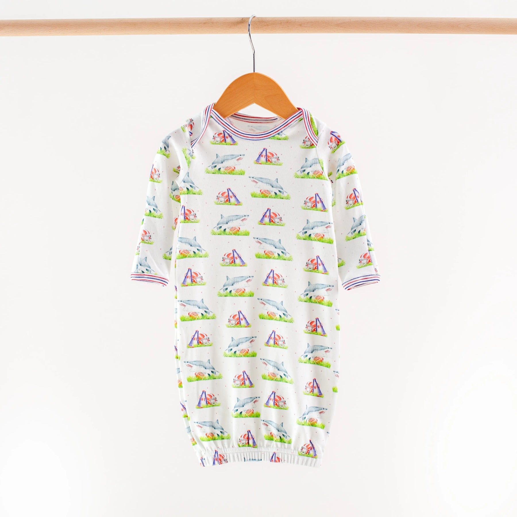 Mascot Mania in Ole Miss Organic Cotton Kids Pajamas by Nola Tawk, Southern food gift detail photo 3