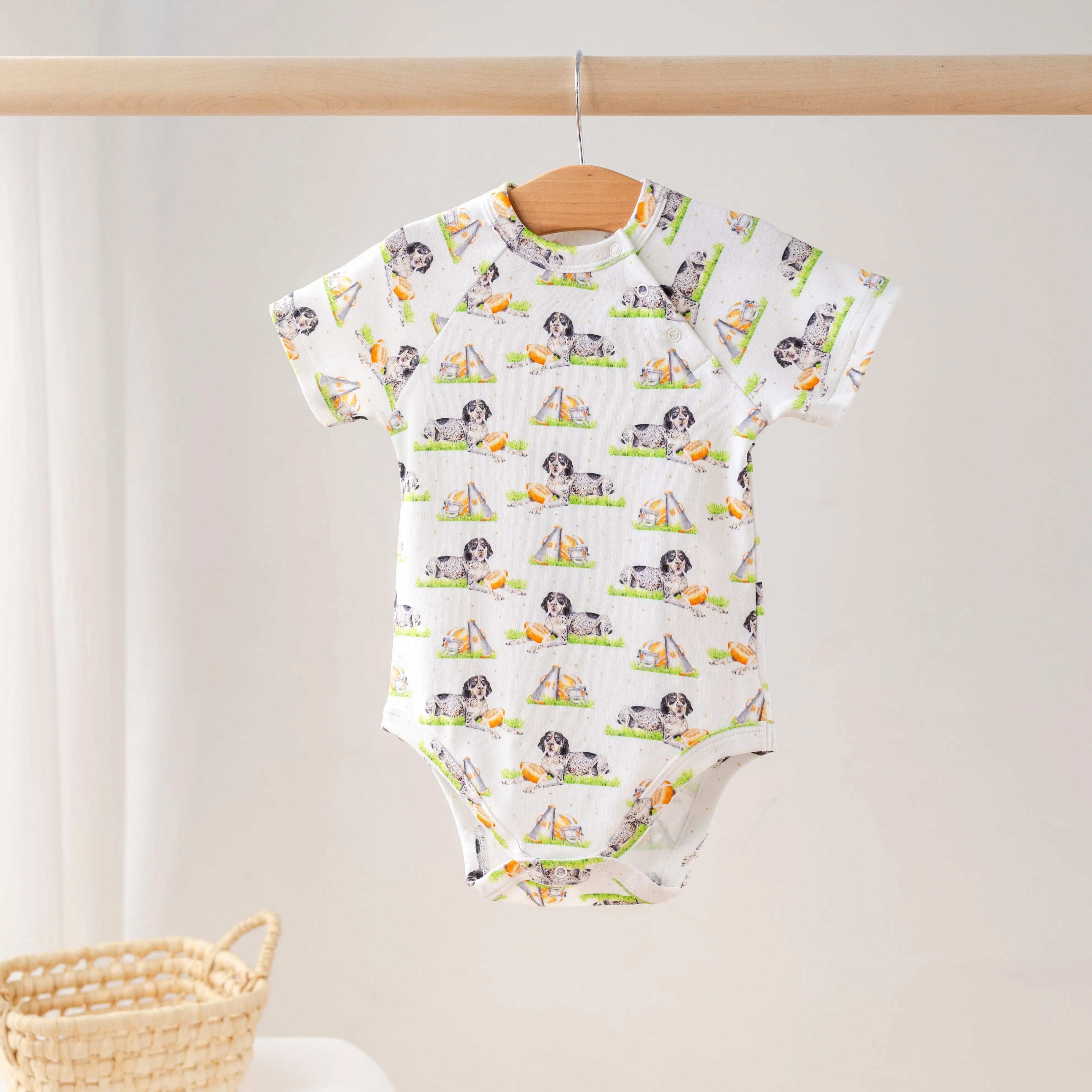 Mascot Mania in Tennessee Organic Cotton Onesie by Nola Tawk, Southern lifestyle apparel main product photo