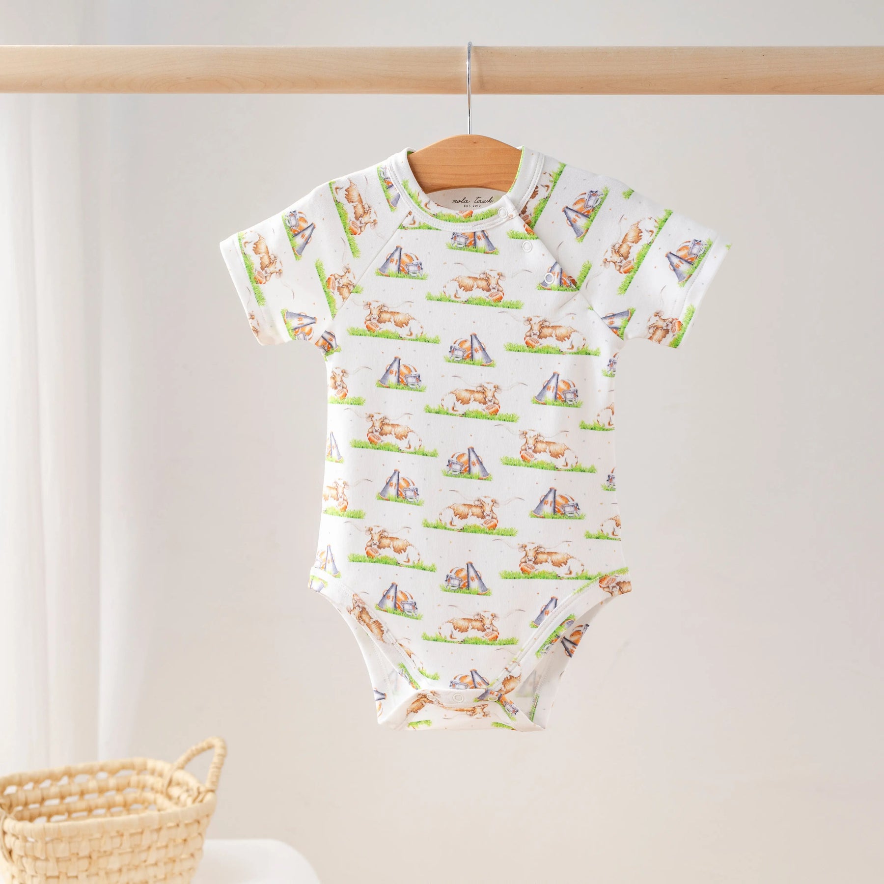Mascot Mania in Texas Organic Cotton Onesie by Nola Tawk, Southern lifestyle apparel main product photo