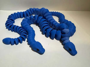Matte Snake 3D Printed Fidget Toy | Large Reptile Sensory Toy by Mushroom Lady Co, paper gift detail photo 7