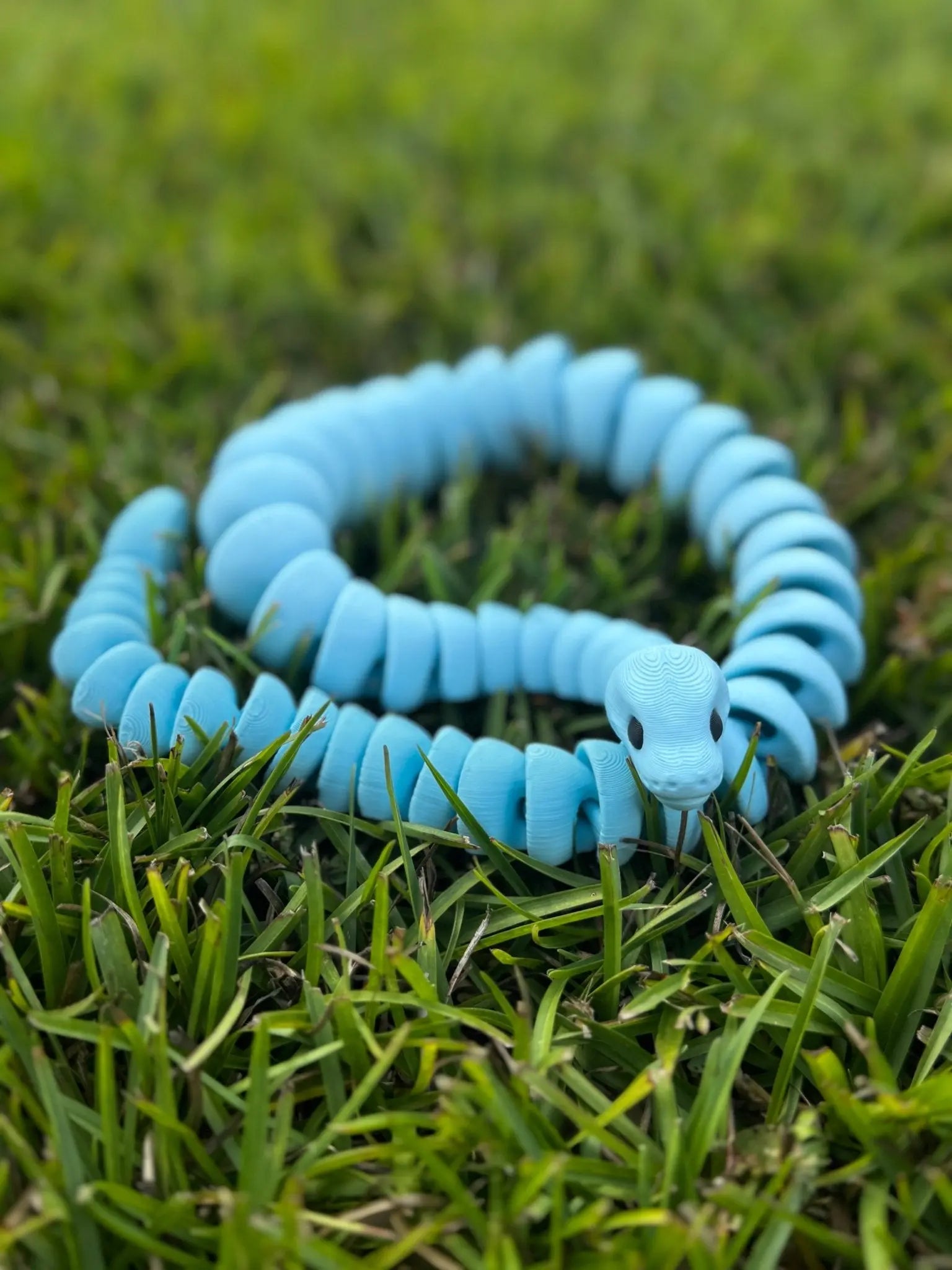 Matte Snake 3D Printed Fidget Toy | Large Reptile Sensory Toy by Mushroom Lady Co, paper gift detail photo 11