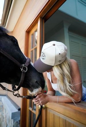 Meet me at the Rodeo - Brown Vintage Trucker Hat by KenzKustomz, Southern lifestyle apparel detail photo 4