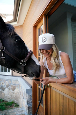 Meet me at the Rodeo - Brown Vintage Trucker Hat by KenzKustomz, Southern lifestyle apparel detail photo 5