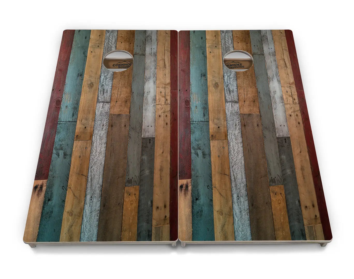 Metallic Wood Planks Cornhole Boards - Professional Tournament Series by Cornhole Solutions, custom cornhole board detail photo 3