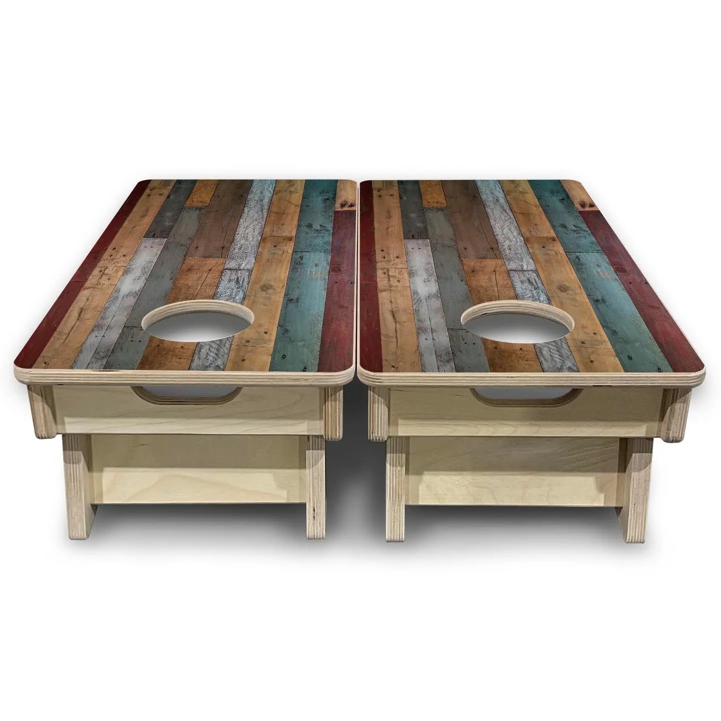 Metallic Wood Planks - Mini or Vacation Size Cornhole Boards by Cornhole Solutions, custom cornhole board detail photo 4