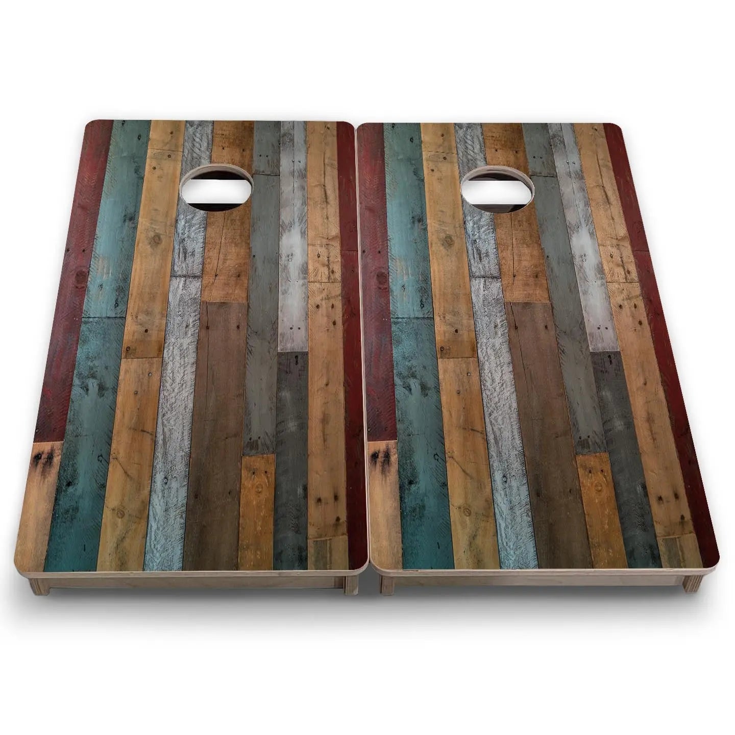 Metallic Wood Planks - Mini or Vacation Size Cornhole Boards by Cornhole Solutions, custom cornhole board detail photo 7