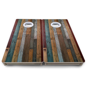 Metallic Wood Planks - Mini or Vacation Size Cornhole Boards by Cornhole Solutions, custom cornhole board detail photo 8