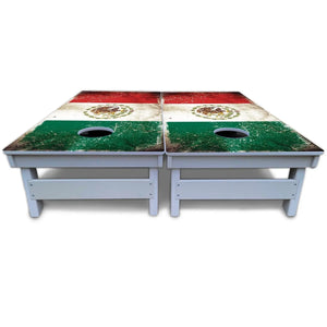Mexico Flag Cornhole Boards - All Weather Series by Cornhole Solutions, custom cornhole board detail photo 5