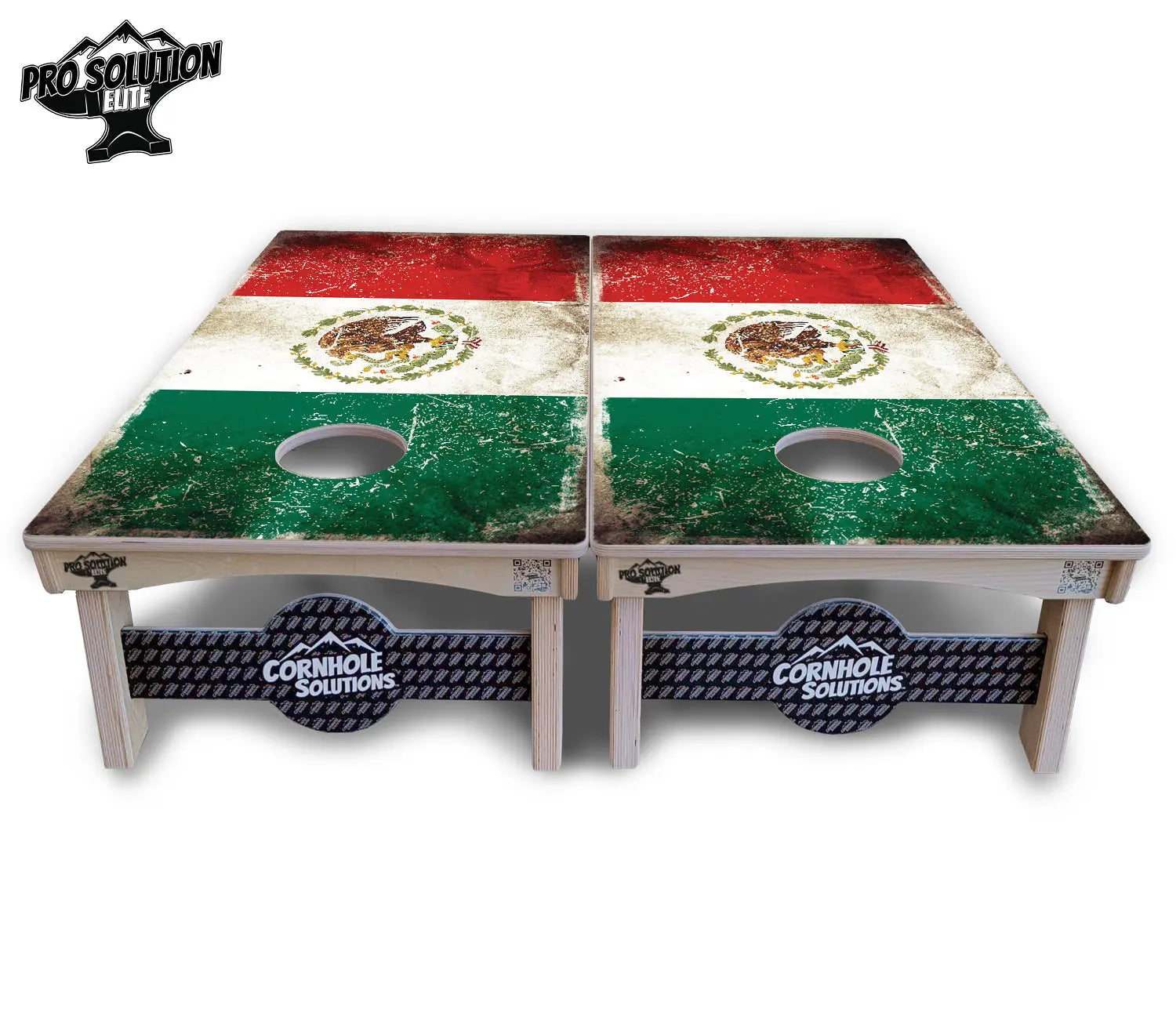 Mexico Flag Cornhole Boards - Pro Solution Elite Series by Cornhole Solutions, custom cornhole board detail photo 3