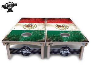 Mexico Flag Cornhole Boards - Pro Solution Elite Series by Cornhole Solutions, custom cornhole board detail photo 3