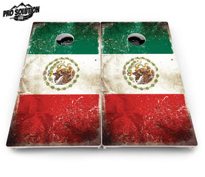Mexico Flag Cornhole Boards - Pro Solution Lite Series by Cornhole Solutions, custom cornhole board detail photo 4