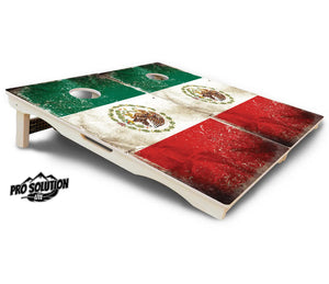 Mexico Flag Cornhole Boards - Pro Solution Lite Series by Cornhole Solutions, custom cornhole board detail photo 5